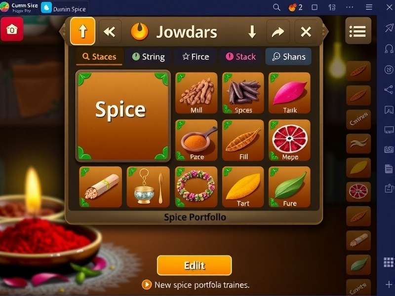 Cumin Spice Pro trading interface showing spice portfolio